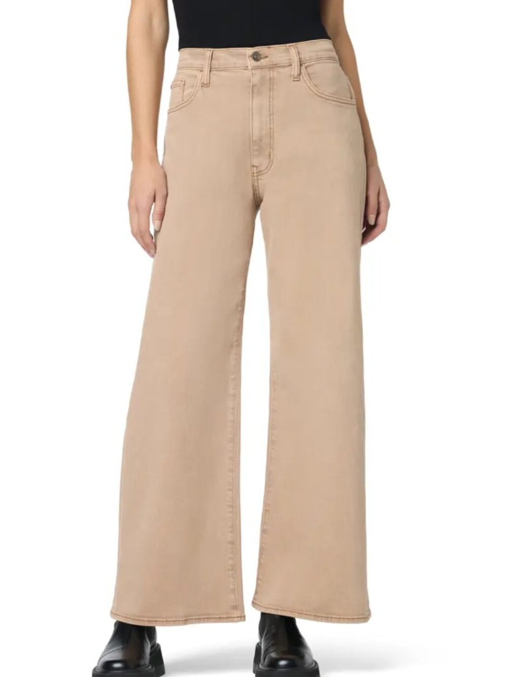 Hudson Jolene Wide Leg High Rise Jeans Brown Womens - Size 26 - Picture 1 of 11